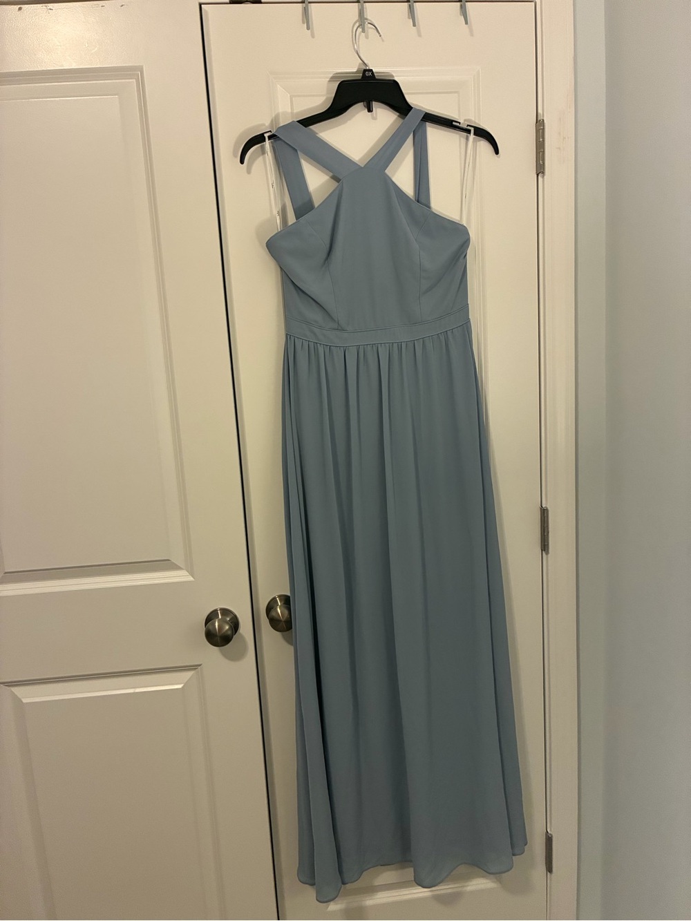 Lulus Light Blue Cross-Back Maxi Dress